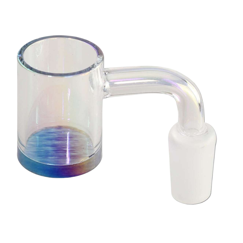 Banger Mizu de Cuarzo 14mm Macho 90° con Base Iridiscente